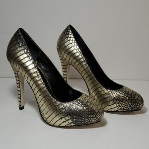 KATHRYN AMBERLEIGH Snakeskin Stiletto 8M NEW